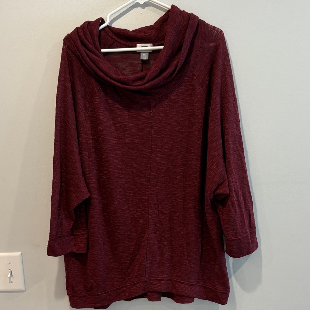 Old Navy Maroon Women's Cowl Neck Sweater